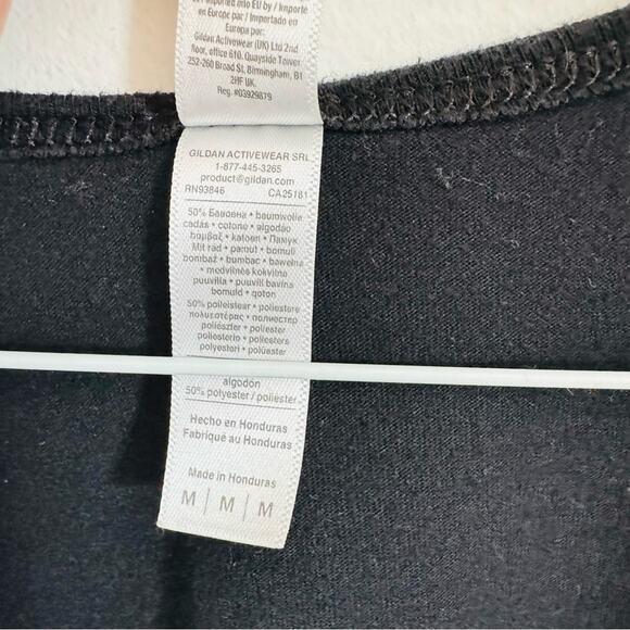 AMERICAN APPAREL Black Crew Neck Basic Unisex Muscle Tank Top Sleeveless Shirt M - Picture 7 of 8